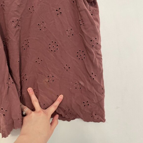 TORRID 1 Plus Size Sophie Eyelet Swing Cami Mauve Pink Lace Trim Summer Tank Top - Picture 14 of 16